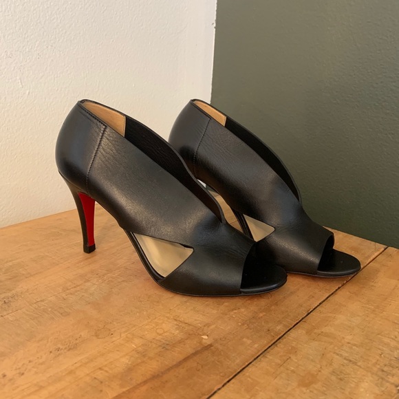 Christian Louboutin Shoes - Christian Louboutin Black Peep toe Bootie - 6.5